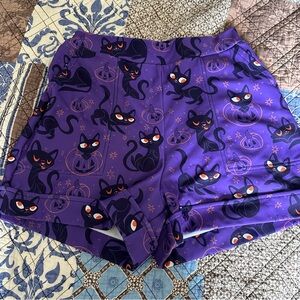 Blackmilk halloween cuffed shorts